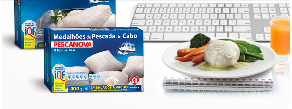 Lombos de pescada do Cabo. Medalhões de Pescada do Cabo