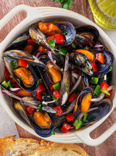 Salada Fresca de Mexilhões e Camarão
