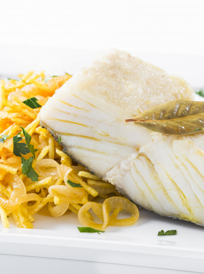 Bacalhau em Cama de Escabeche e Batata-Palha