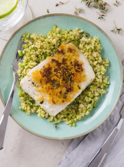 Bacalhau no Forno com Broa e Tomate-Seco