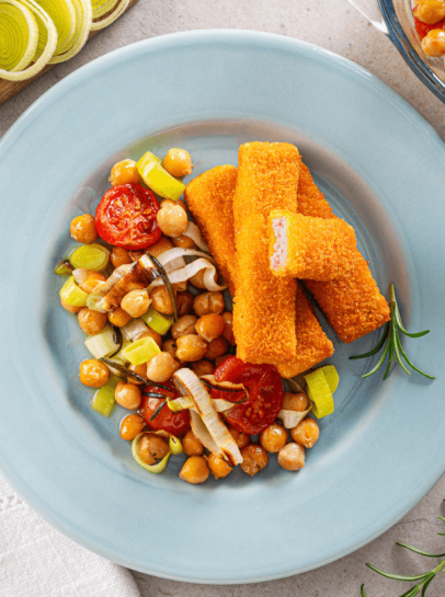 Barrinhas de Salm&atilde;o Com Gr&atilde;o Assado Ao Alecrim