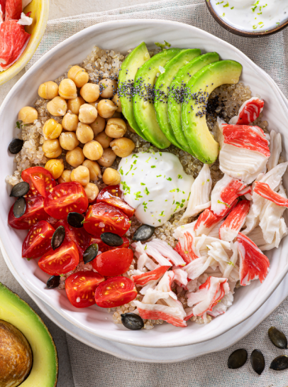 Bowl de Lombinhos do Mar e Quinoa &agrave; Lima