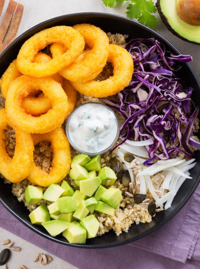 Bowl Fresca de Quinoa e Caprichos do Mar