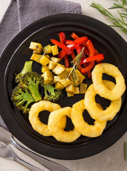 Caprichos do Mar com Legumes no Forno ao Alecrim