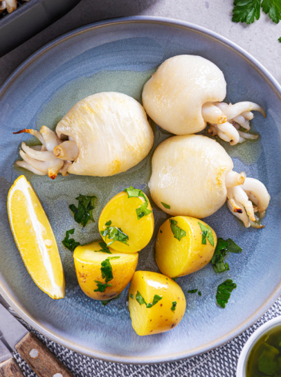 Chocos Grelhados na Air Fryer Com Molho de Arom&aacute;ticas