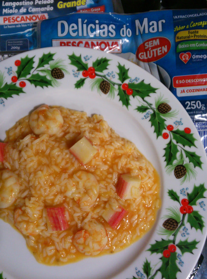 Arroz de delícias e camarão 