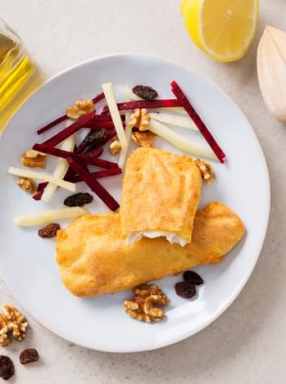 Filetes no Forno com Maçã e Beterraba