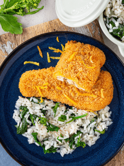 Filetes aos Dois Citrinos com Arroz de Grelos