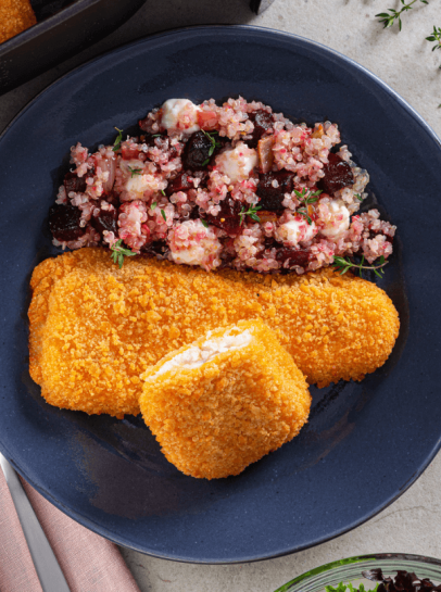 Filetes de Pescada Com Quinoa Com Beterraba e Feta