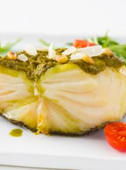 Lombos de Bacalhau no Forno ao Pesto