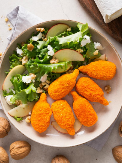 Muslitos com Salada de Maçã, Chévre e Nozes