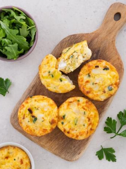 Mini Fritatas de Pescada no Forno