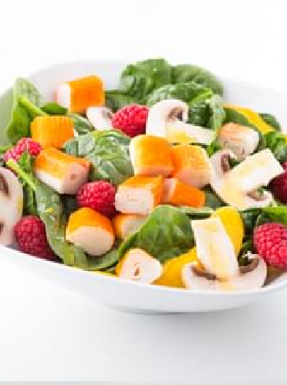 Salada de Delícias do Mar com Fruta e Vegetais
