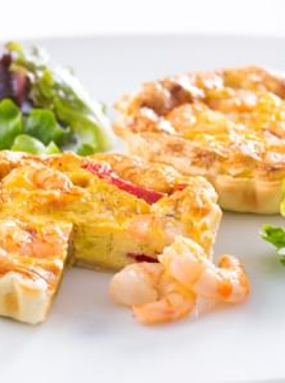 Tarteletes de Camarão com Legumes