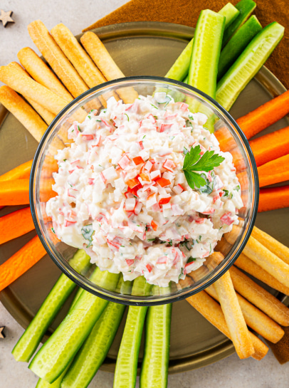 Patê de Delícias do Mar ZERO% Açúcar com Crudités E Mini Gressinos