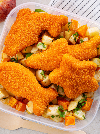 Peskitos com Chuchu e Batata-Doce Assados