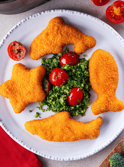 Peskitos Com Cuscuz de Br&oacute;colos Com Tomate Cereja