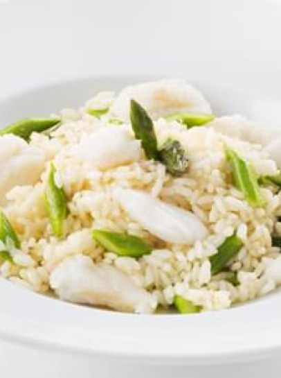 Risotto Rápido de Bacalhau e Espargos