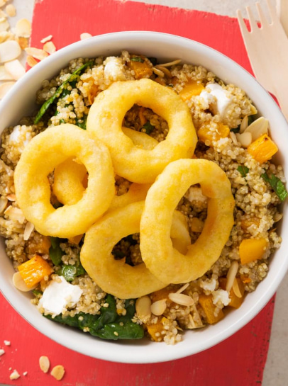 Salada Morna de Quinoa e Caprichos do Mar