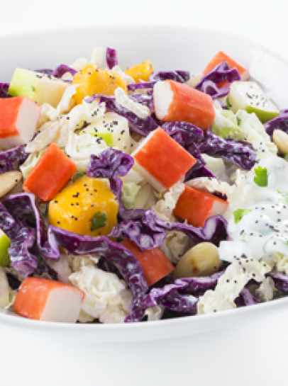 Salada de Delícias com Duas Couves e Fruta