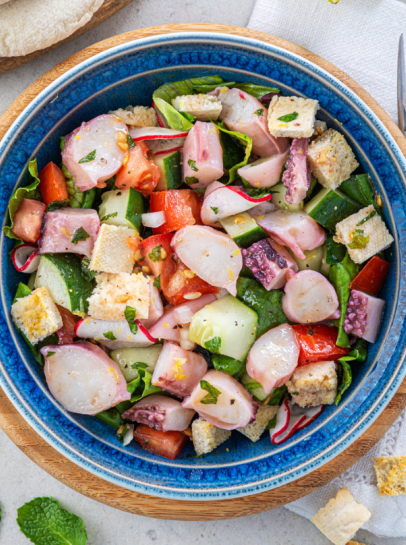 Salada Fattoush de Pota