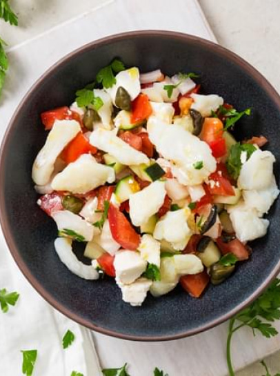 Salada Grega de Bacalhau