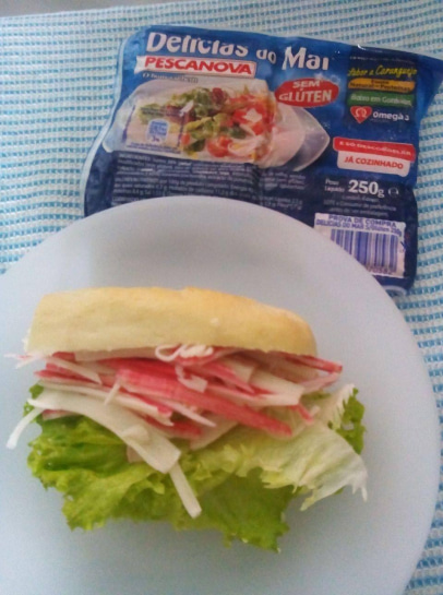 Baguete de delícias do mar 
