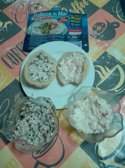 Patê de delicias do mar com azeitonas