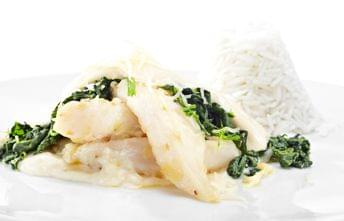 Filetes de Pangasius com Espinafres