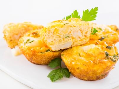 Mini-Fritatas no Forno de Bacalhau