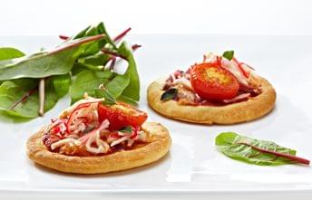 Mini-pizza de Lombinhos do Mar e Tomate Cherry