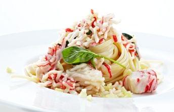 Ninhos de Linguine com Lombinhos do Mar