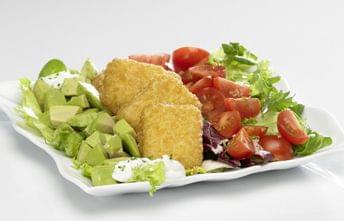 Nuggets de Pescada com Salada de Abacate e Tomate