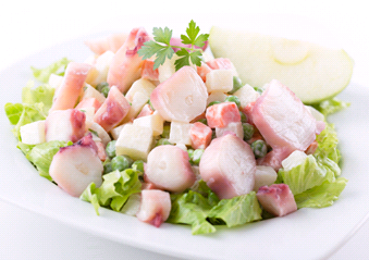 Salada Fria de Pota com Maionese