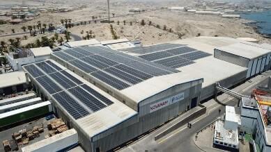 Parque solar fotovoltaico na fábrica da Namíbia