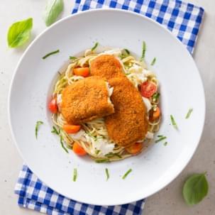 Filetes com Ervas Aromáticas com Pasta Caprese